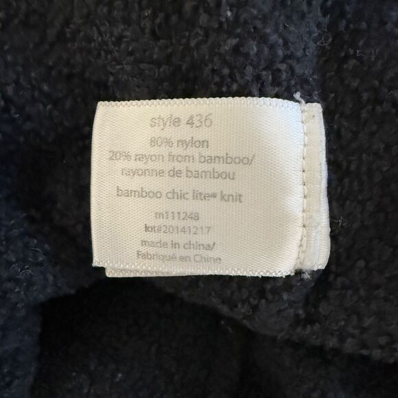 Barefoot Dreams Bamboo Chic Lite Knit Open Waterfall Cardigan Large/XL Black - Picture 10 of 11